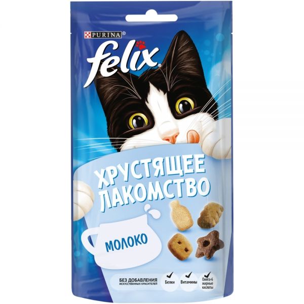 Felix хрустящее лакомство с молоком 60 гр