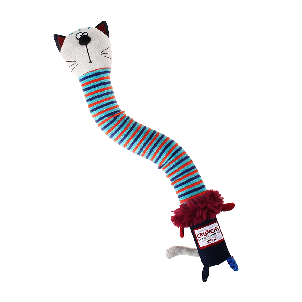 Gigwi игрушка кот с пищалкой с хрустящей шеей 28 см