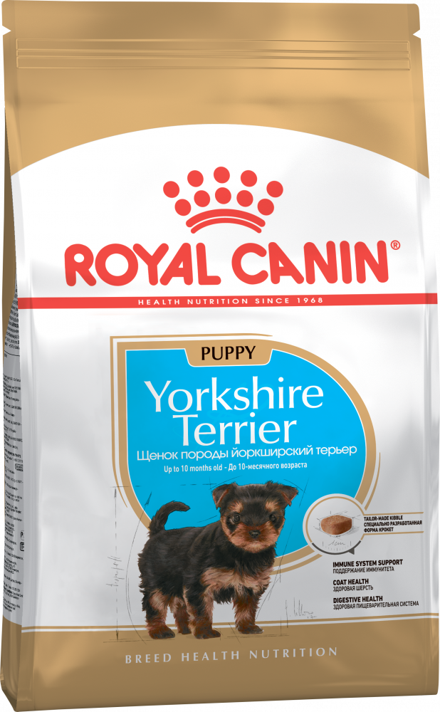 Royal Canin Yorkshire Terrier Junior для щенков породы йоркширский терьер в возрасте от 2-х до 10-х месяцев