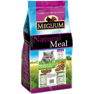 Meglium для взрослых кошек с говядиной, курицей и овощами