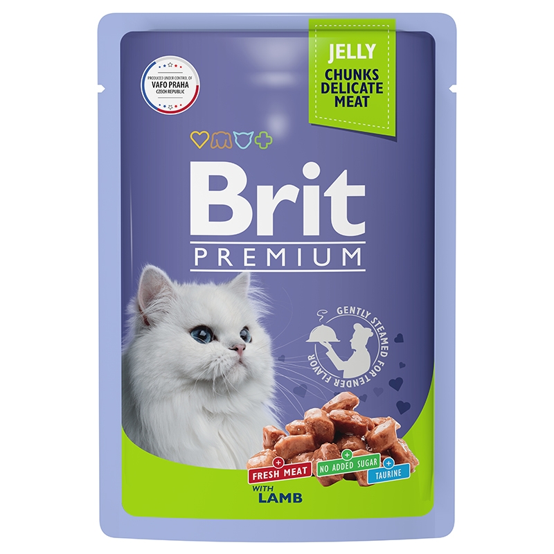 Brit Premium Пауч для взрослых кошек ягненок в желе 85 гр