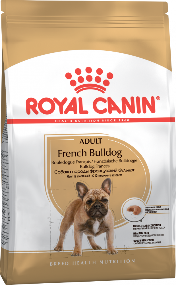 Royal Canin French Bulldog Adult корм для взрослых собак породы французский бульдог в возрасте от 12 месяцев и старше