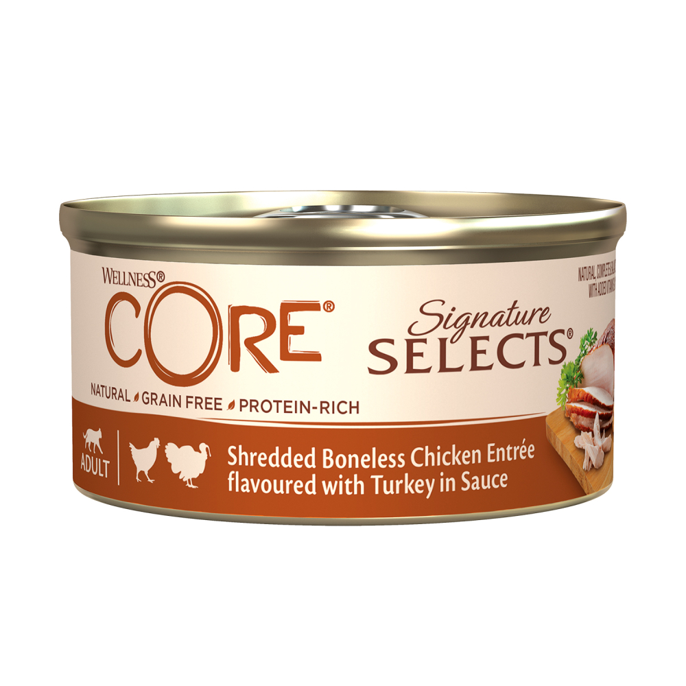 Core Signature Selects консервы из курицы с индейкой в виде фарша в соусе для кошек 79 гр