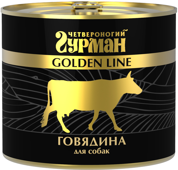 Четвероногий Гурман «Golden Line» с говядиной в желе для собак 525 гр