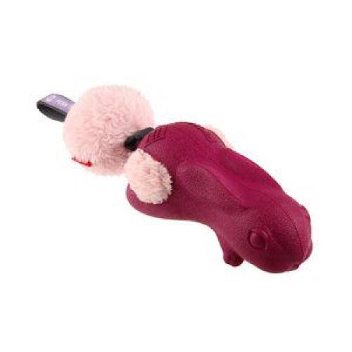 Gigwi игрушка заяц с отключаемой пищалкой, фиолетовый 31 х 7.5 х 6.5 см