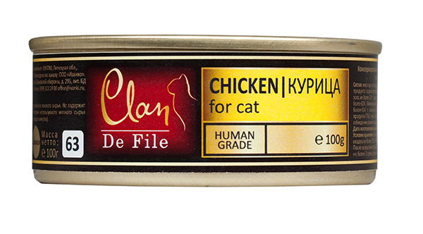 Clan De File с курицей для кошек 100 гр