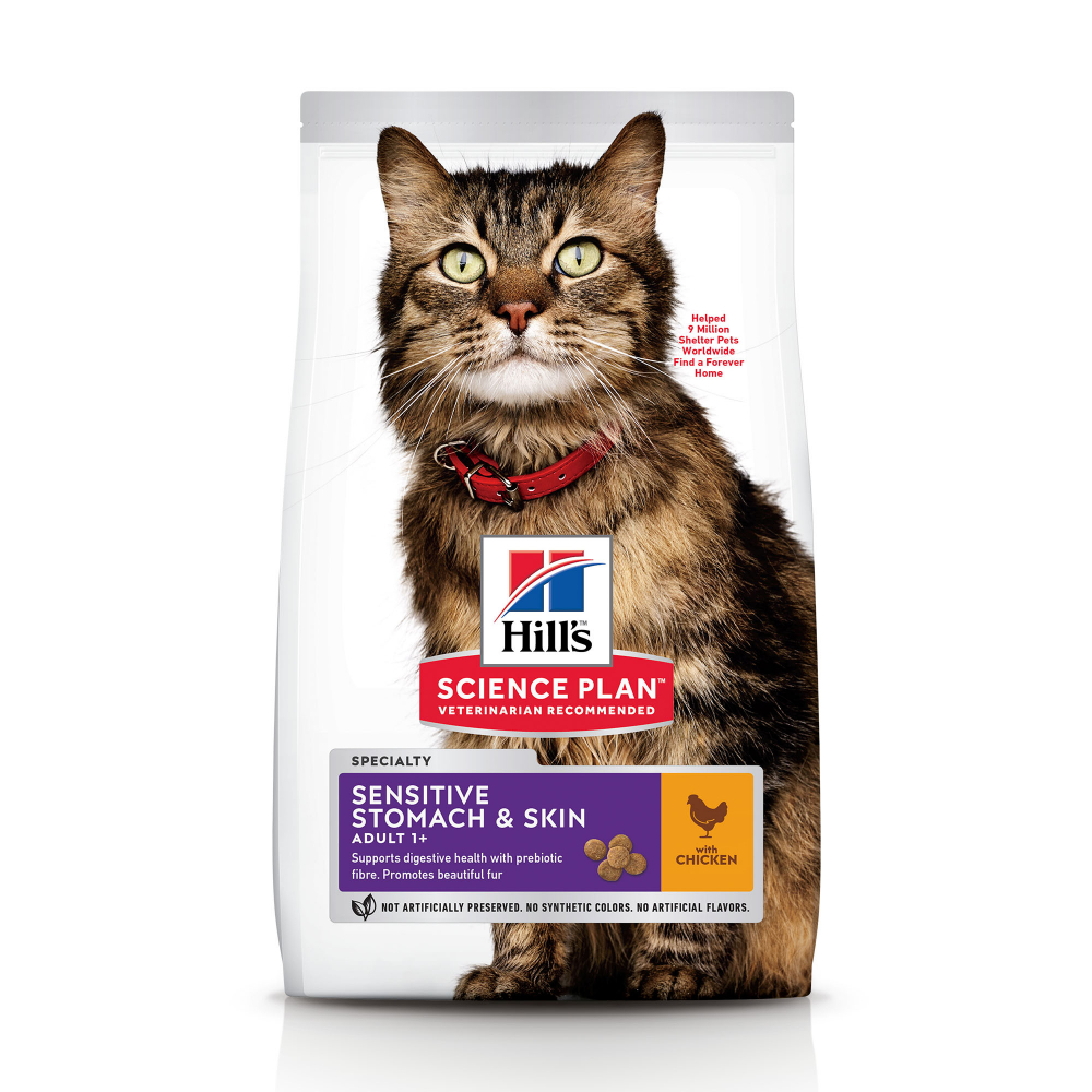 Хиллс Sensitive Stomach & Skin для кошек с чувствительной кожей и пищеварением