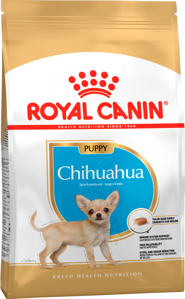 Royal Canin Chihuahua Junior для щенков породы чихуахуа в возрасте от 2 до 8 месяцев
