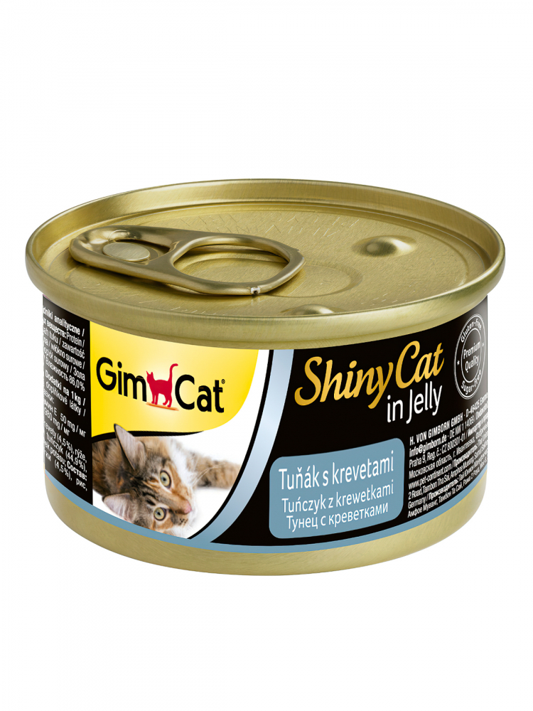 Gim Cat Shiny Cat консервы для кошек тунец с креветками 70 гр