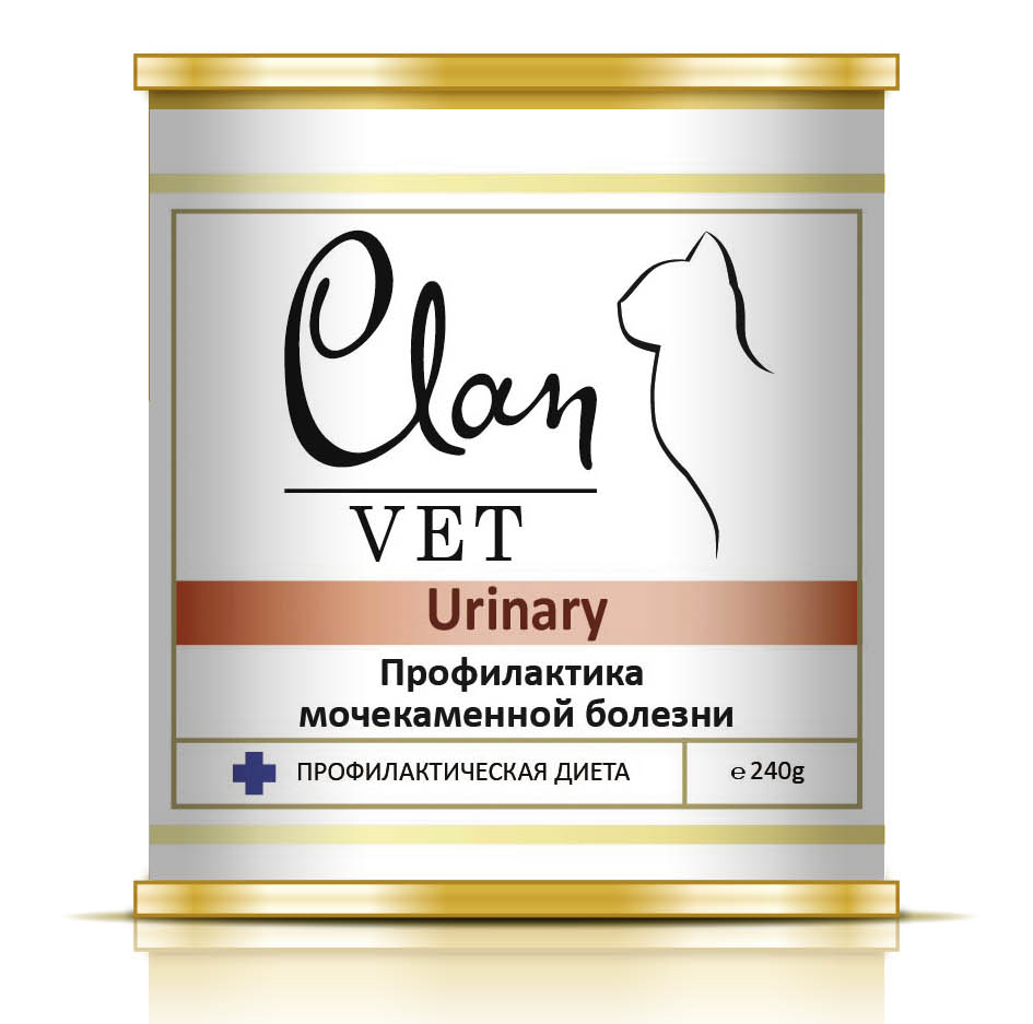 Clan Vet Urinary диетические консервы  для кошек профилактика МКБ 240 гр
