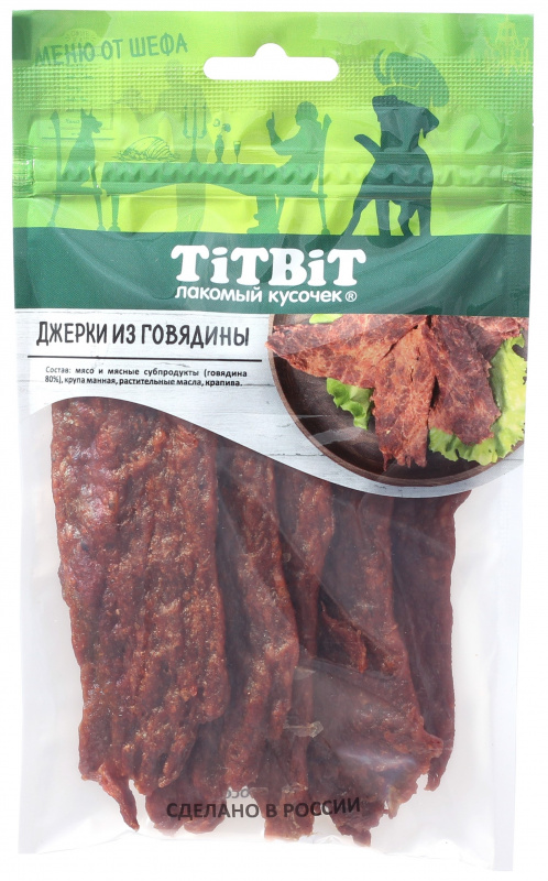 TitBit Джерки мясные из говядины Меню от Шефа 70 гр
