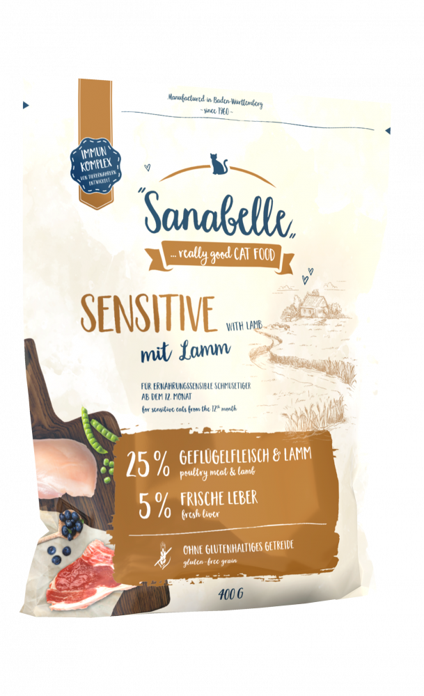 Bosch Sanabelle Sensitive для кошек с чувствительным желудком (Ягненок)