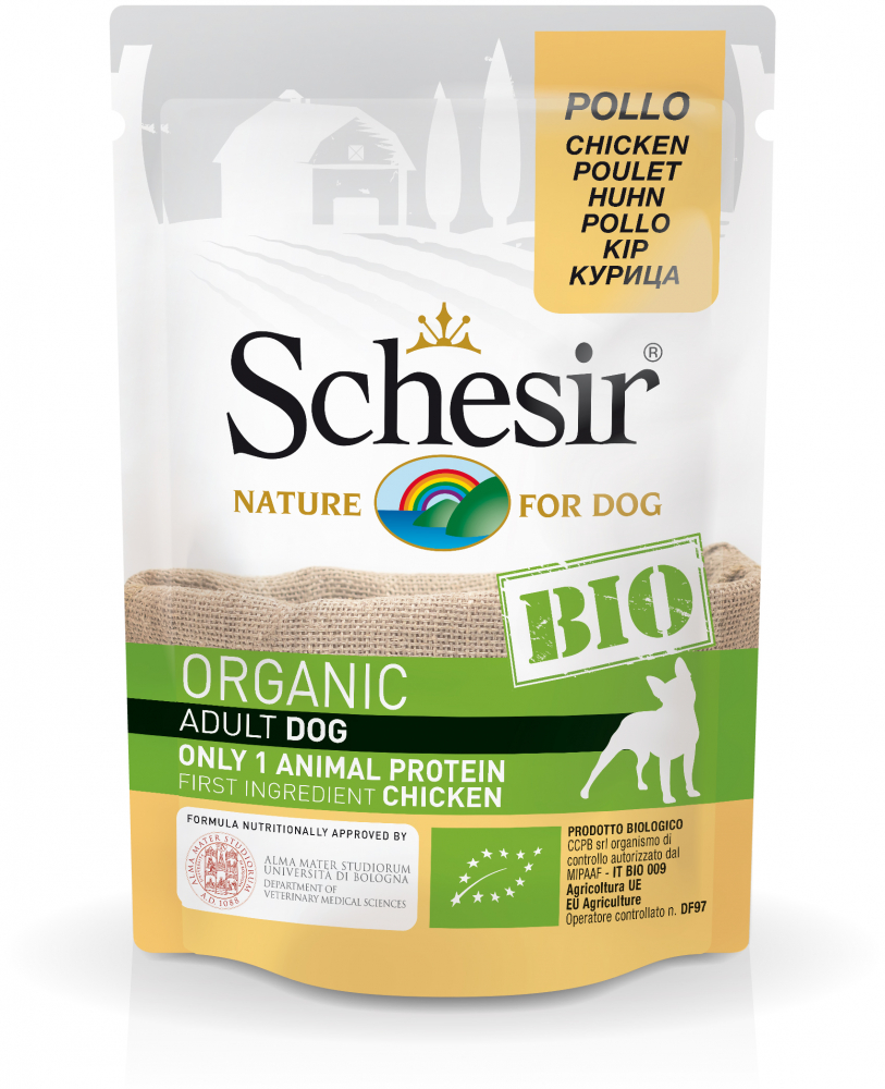 Schesir Bio консервы для собак курица 85 гр