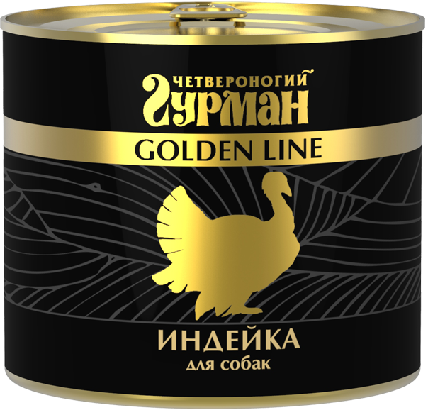 Четвероногий Гурман «Golden Line» с индейкой в желе для собак 525 гр