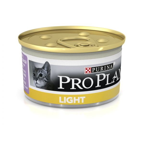 Pro Plan консервы для кошек низко калорийные с индейкой 85 гр