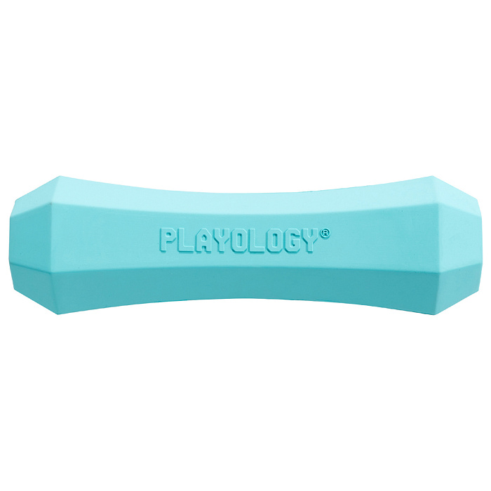 Playology жевательная палочка SQUEAKY CHEW STICK для собак средних и крупных пород с ароматом арахиса, большая, цвет голубой