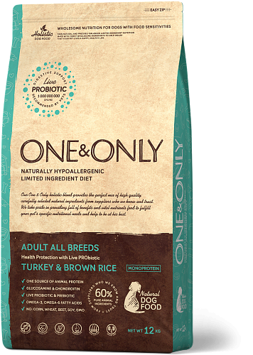 One&Only индейка с рисом для взрослых собак средних пород