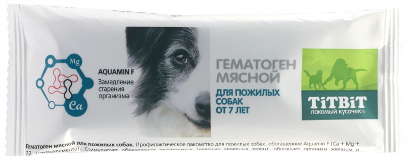 TitBit Гематоген мясной для пожилых собак (16 шт) 35 гр