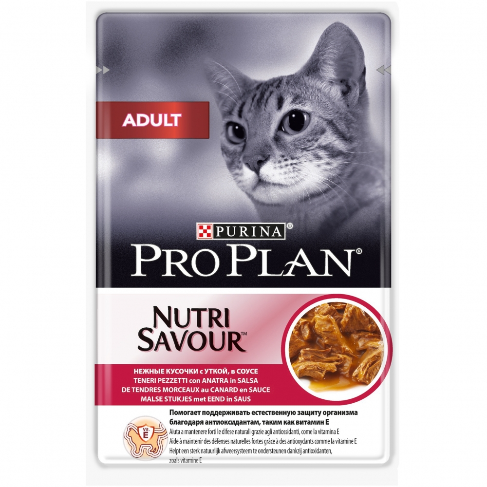 Pro Plan Adult Nutri Savour для кошек с уткой 85 гр