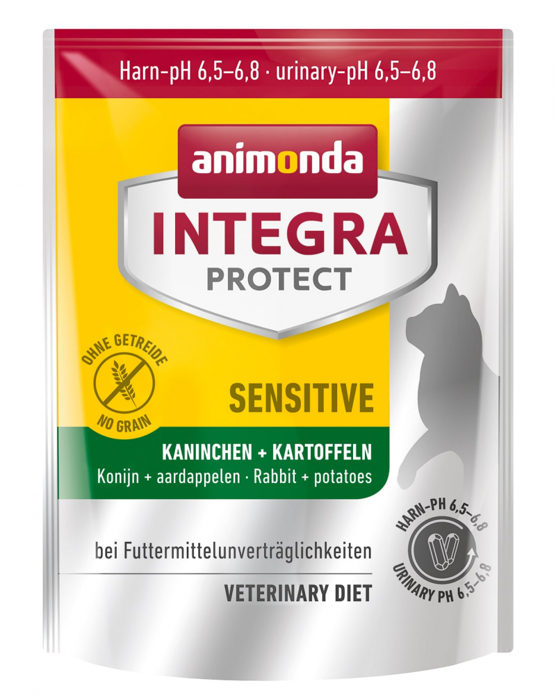 Animonda Integra Protect Cat Sensitive Rabbit & Potatoes с кроликом и картошкой для взрослых кошек при пищевой аллергии
