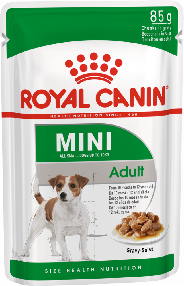 Royal Canin MINI ADULT для взрослых собак мелких размеров от 4 до 10 кг пауч 85 гр