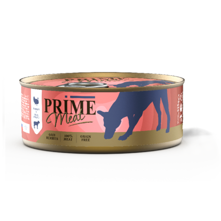 PRIME MEAT индейка с телятиной, филе в желе, для собак 325 гр