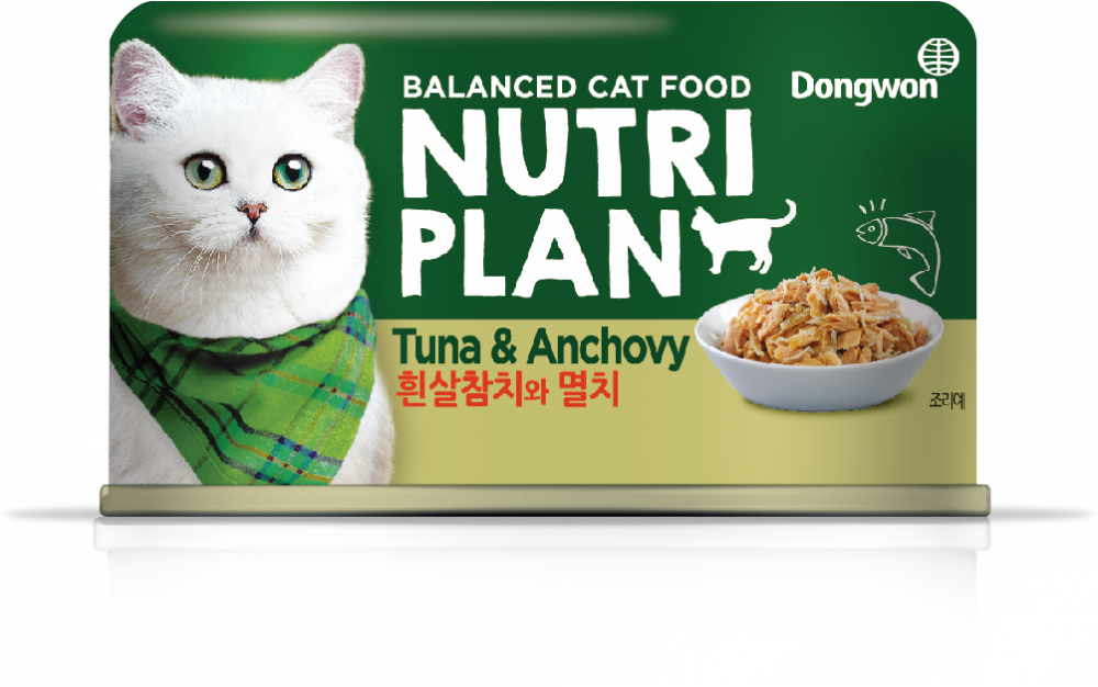NUTRI PLAN в собственном соку тунец с анчоусами для кошек в банке 160 гр