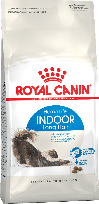 Royal Canin INDOOR LONG HAIR питание для кошек с длинной шерстью, живущих в помещении