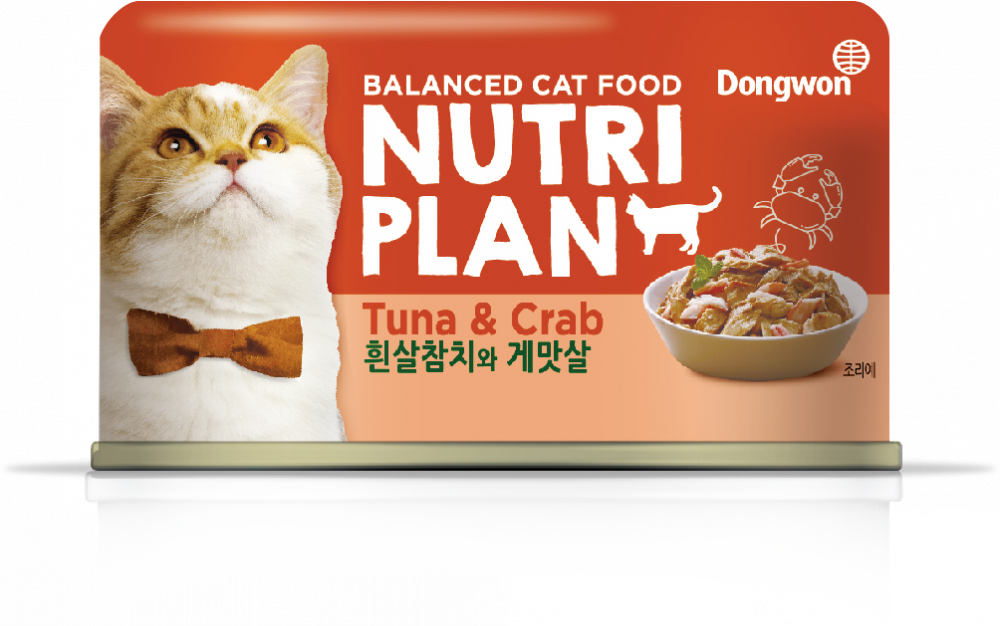 NUTRI PLAN в собственном соку тунец с крабом для кошек в банке 160 гр