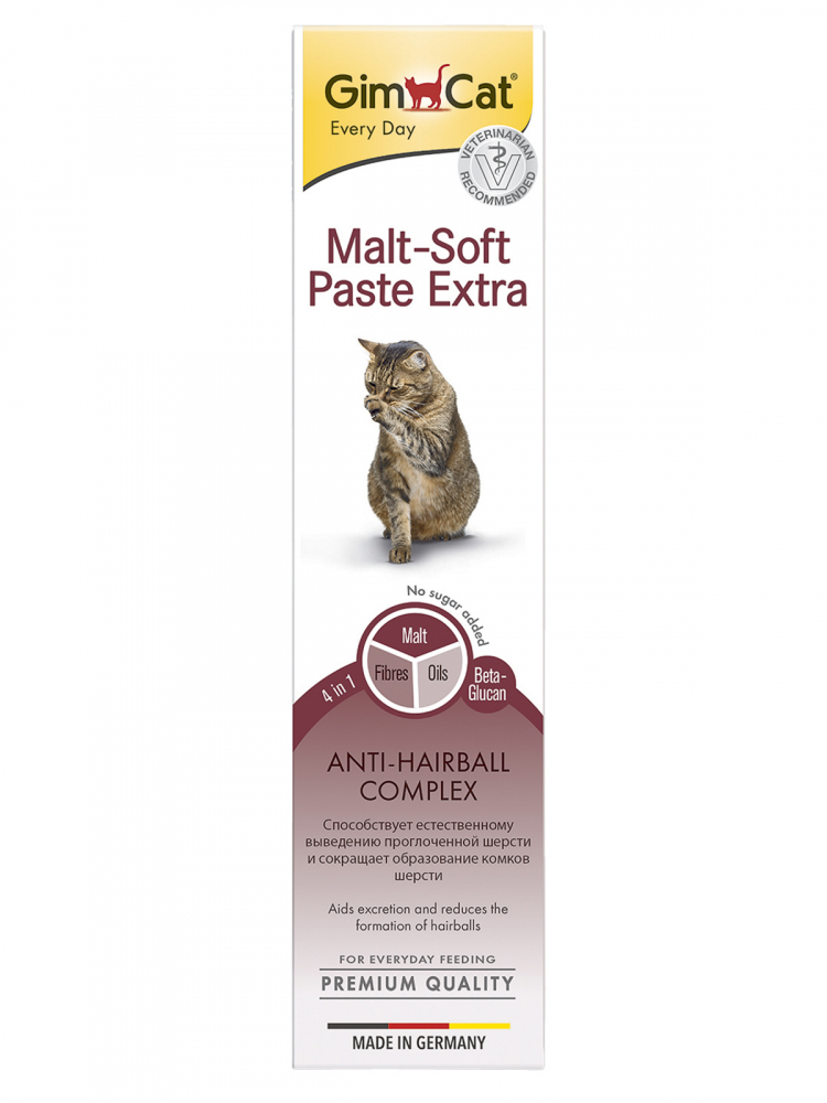 Gim Cat Malt-Soft Paste Extra паста для выведения комков шерсти