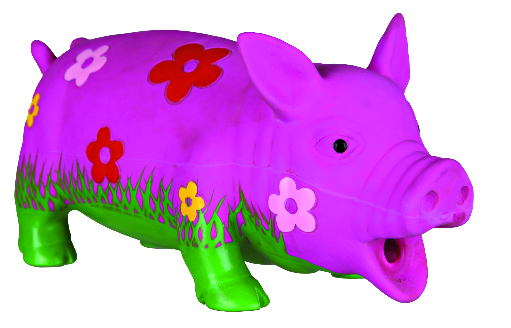 Trixie игрушка для собак "Свинья в цветочек", 20 см, латекс
