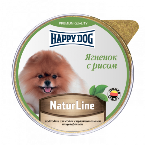 Happy Dog Nature Line Ягненок с рисом паштет 125 гр