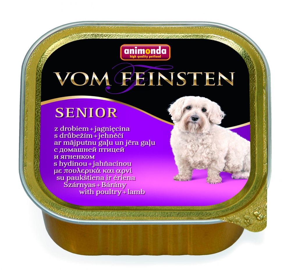 Animonda Vom Feinsten Senior для собак с домашней птицей и ягненком 150 гр