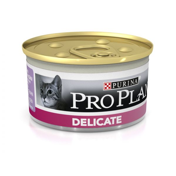Pro Plan Delicate для кошек с чувствительным пищеварением с индейкой 85 гр