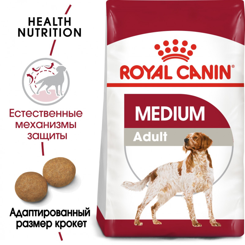 Royal Canin Medium Adult Корм для взрослых собак (в возрасте от 12 месяцев до 7 лет)