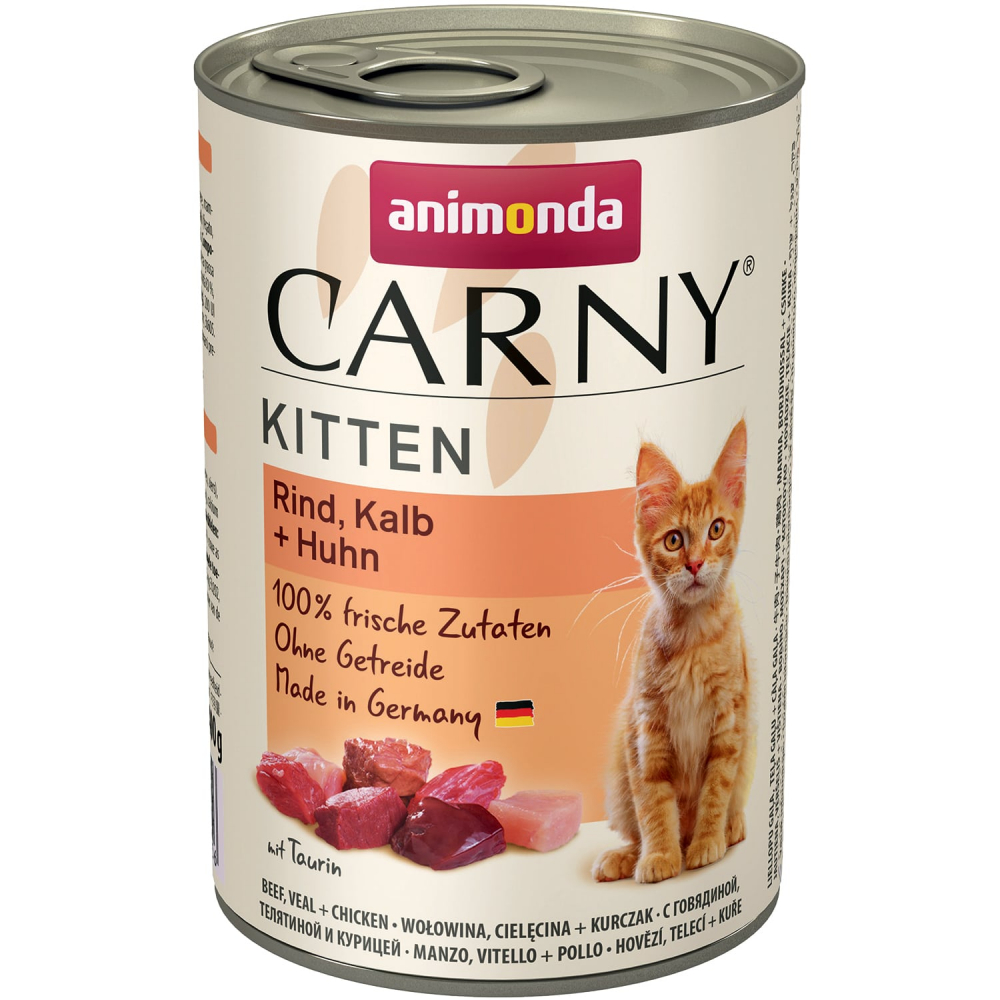 Animonda Carny Kitten с телятиной и курицей для котят 400 гр