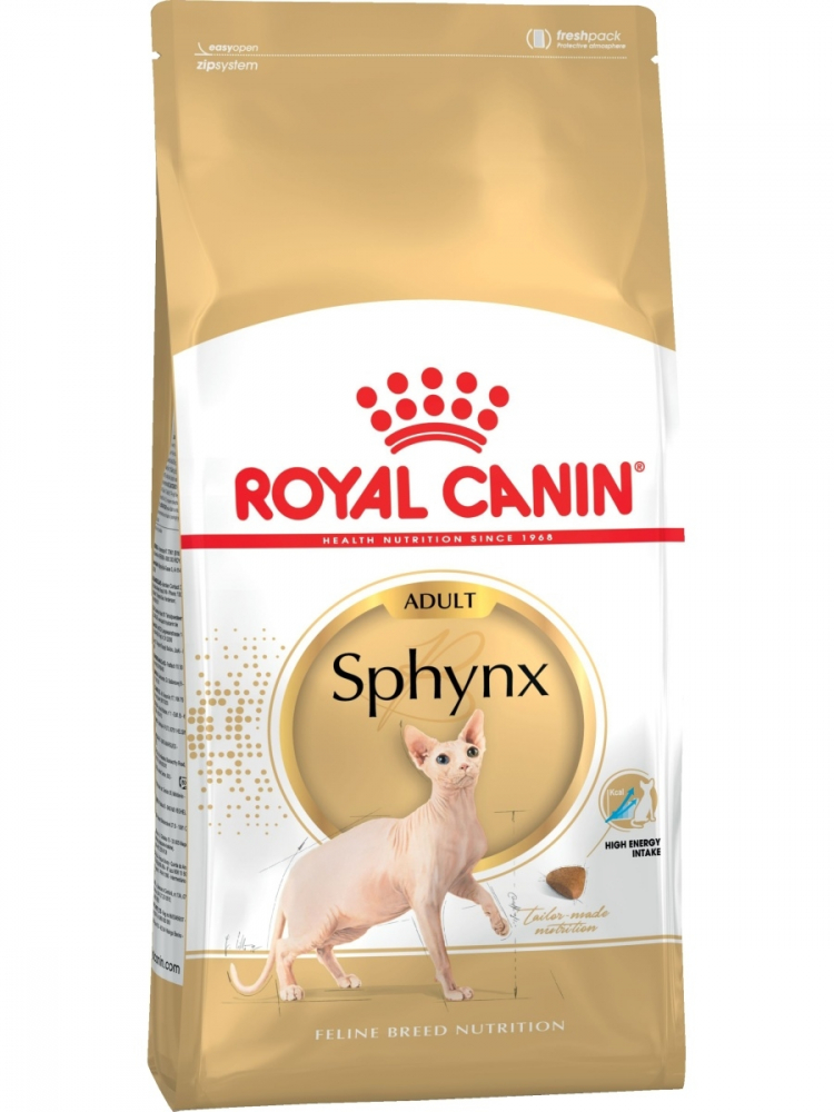 Royal Canin SPHYNX специальное питание для кошек породы сфинкс в возрасте от 1 года до 10 лет