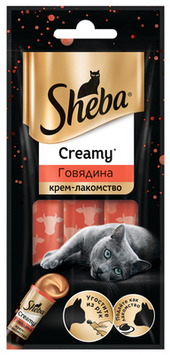 Sheba крем-лакомство для кошек, с говядиной 36 гр