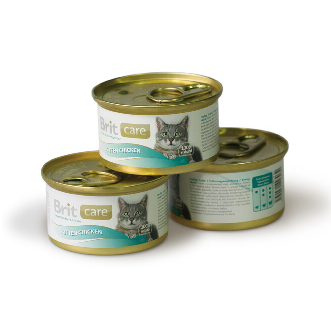 BRIT Care консервы для котят суперпремиум класса «Цыпленок» 80 гр