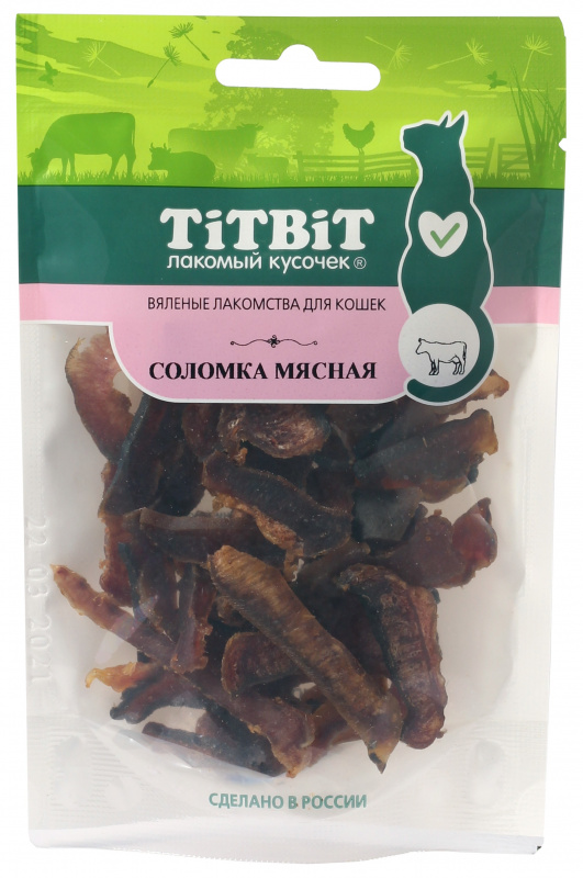 TitBit Соломка мясная для кошек (Вяленые лакомства) 30 гр