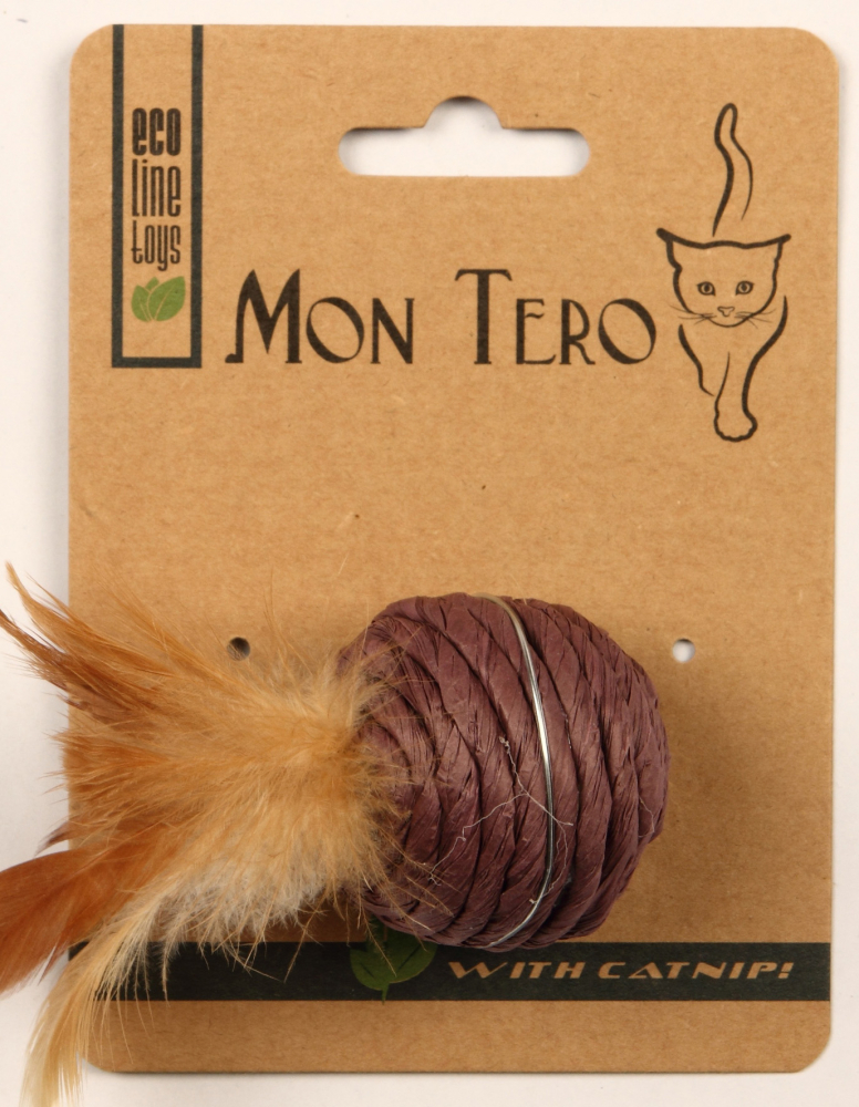 Мон Теро ЭКО игрушка для кошек "Шар", 5 см, с кошач. мятой, фиолетовый