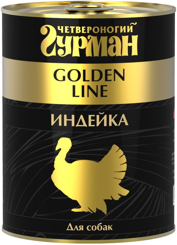 Четвероногий Гурман «Golden Line» индейка натуральная в желе 340 гр
