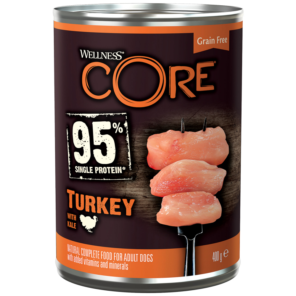 CORE 95 консервы из индейки с капустой для взрослых собак 400 гр