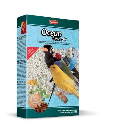 Padovan Ocean Fresh Air гигиенический наполнитель для птиц с измельченными ракушками и анисовым ароматом
