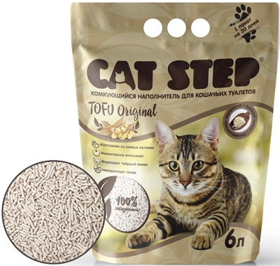 Cat Step Tofu Original Наполнитель комкующийся растительный