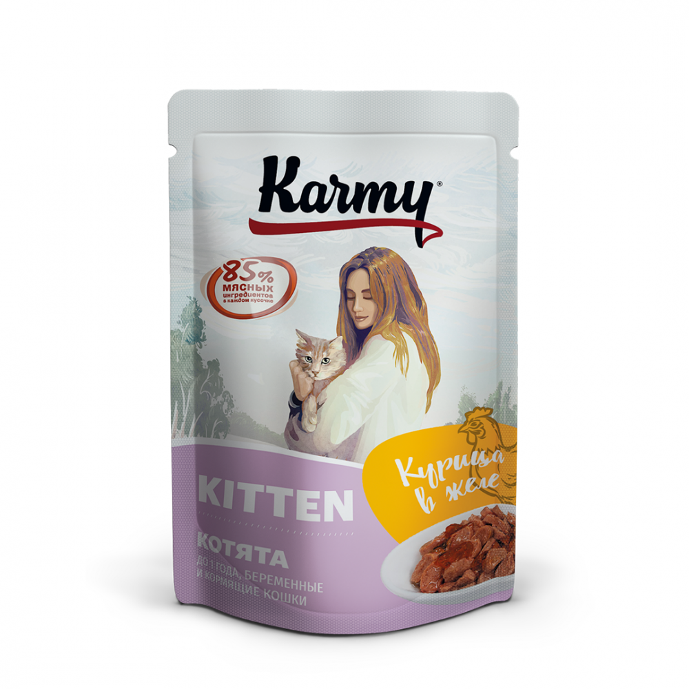 Karmy Kitten курица в желе 80 гр