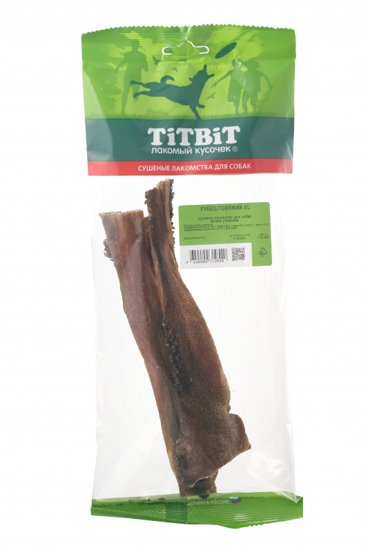 TitBit Рубец говяжий XL - мягкая упаковка 66 гр