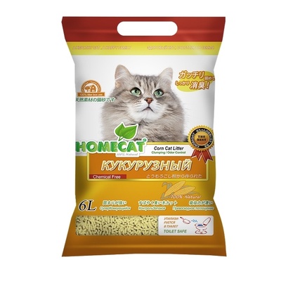 Homecat Ecoline комкующийся кукурузный наполнитель