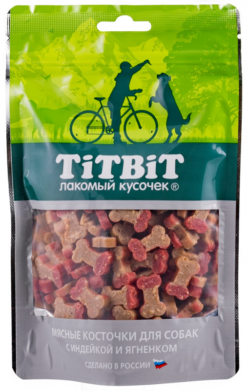 TitBit Косточки мясные для собак с индейкой и ягненком 145 гр