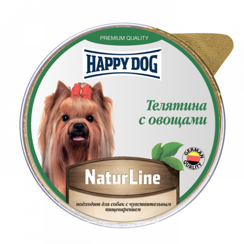 Happy Dog Телятина с овощами паштет (ламистер) 125 гр